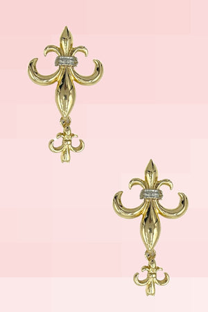 Fleur de Lis Drop Dangle Earring