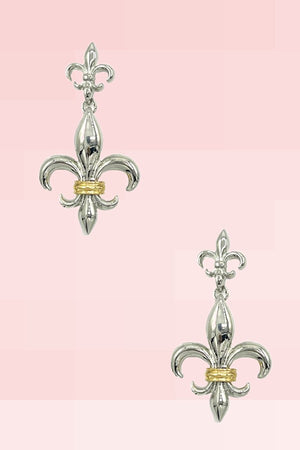 Fleur de Lis Drop Dangle Earring