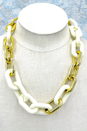 Color Chain Link Necklace Set