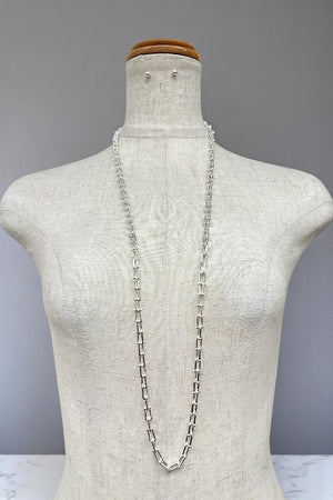 ELONGATED HARDWEAR CHAIN NECKLACE SET