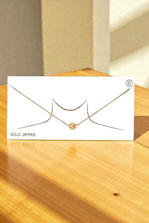 METAL ORB PENDANT NECKLACE