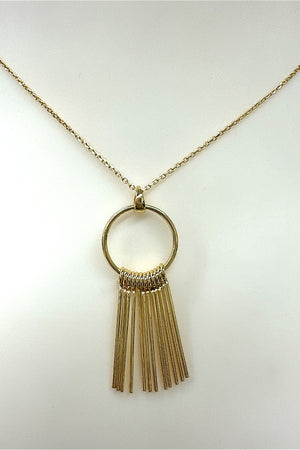 FRINGE BAR PENDANT NECKLACE