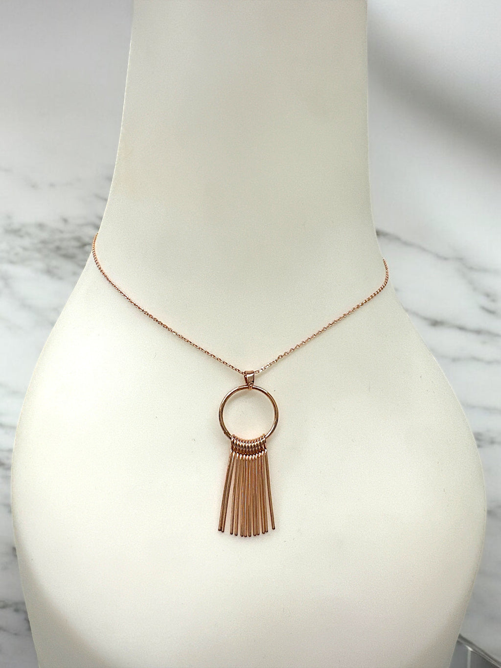 FRINGE BAR PENDANT NECKLACE