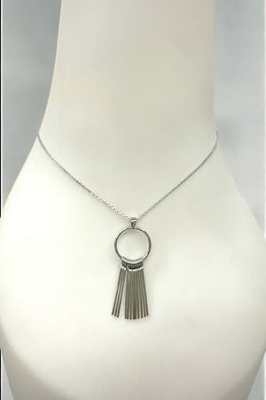 FRINGE BAR PENDANT NECKLACE