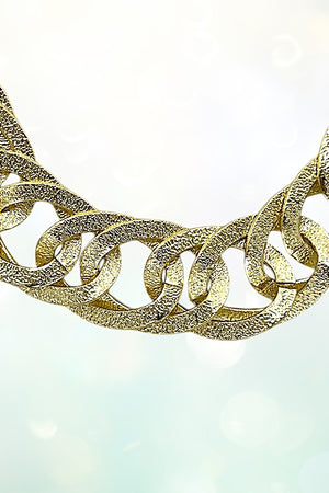 Textured Chain Link Necklace