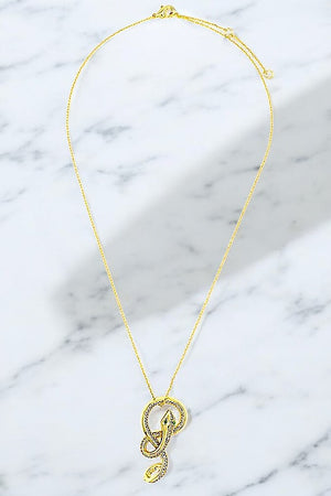 INTERTWINED SNAKE PENDANT NECKLACE