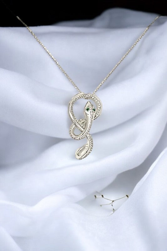 INTERTWINED SNAKE PENDANT NECKLACE