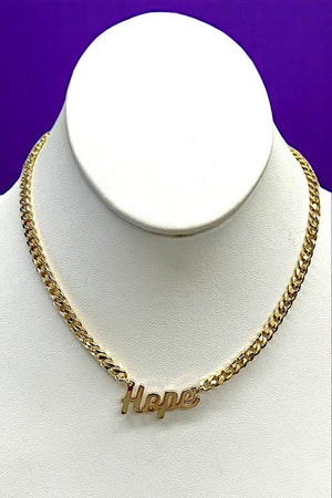 HOPE PENDANT CHAIN NECKLACE