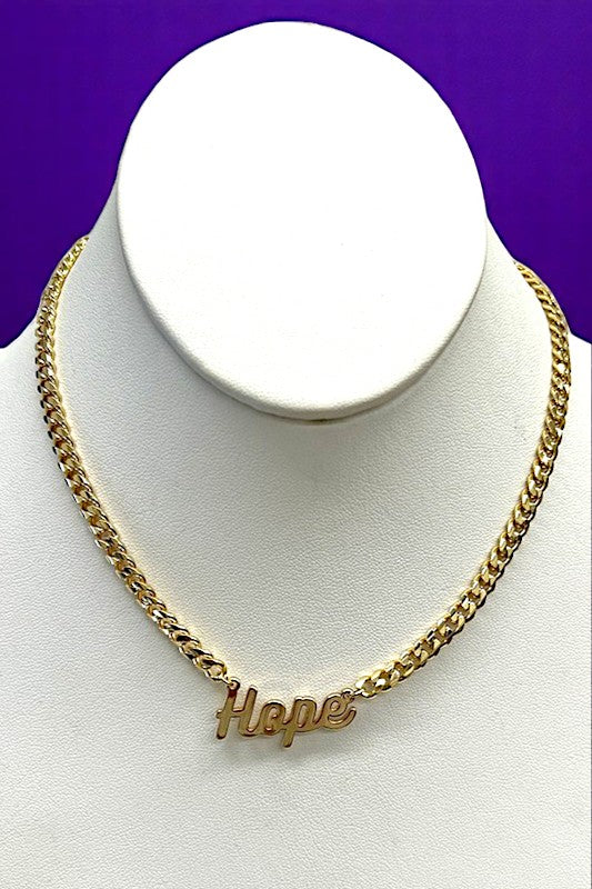 HOPE PENDANT CHAIN NECKLACE