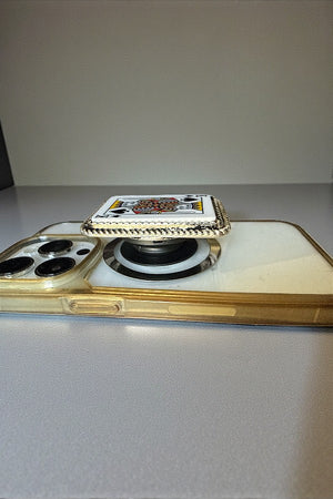 SPADE KING FRAMED PLAYING CARD POP-UP PHONE GRIP