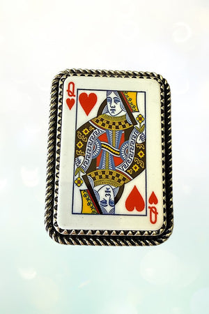 QUEEN OF HEART FRAMED PLAYING CARD POP-UP PHONE GRIP