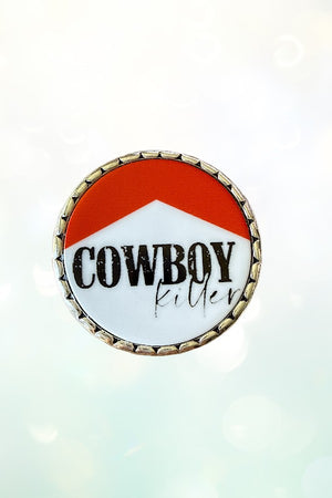 WESTERN VINTAGE ROUND COWBOY KILLER FRAMED BUTTON POP-UP PHONE GRIP