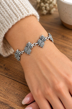 WESTERN OWL LINK METAL BRACELET