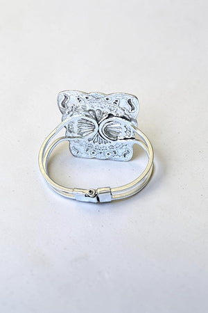 WESTERN RECTANGULAR CONCHO HINGE BRACELET