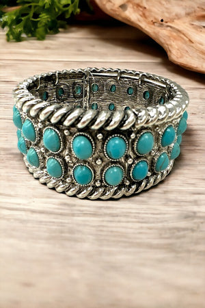 Western Pattern Bubble TQ Stretch Bracelet