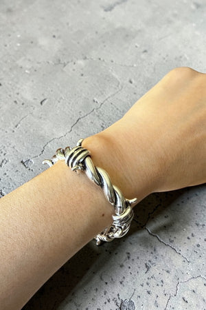 WESTERN THEME BARBED WIRE STRETCH BANGLE BRACELET