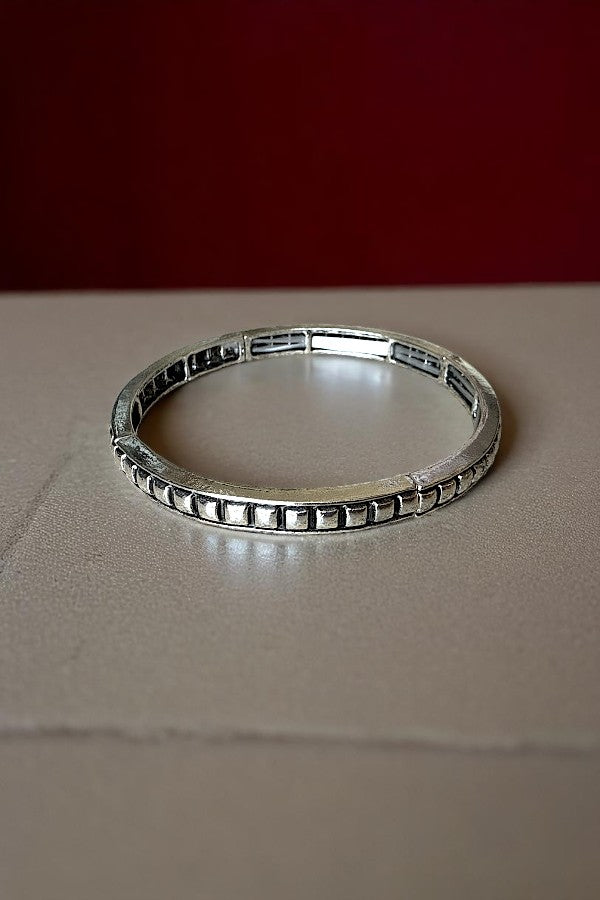 SLIM SQUARE BUBBLE STRETCH BRACELET