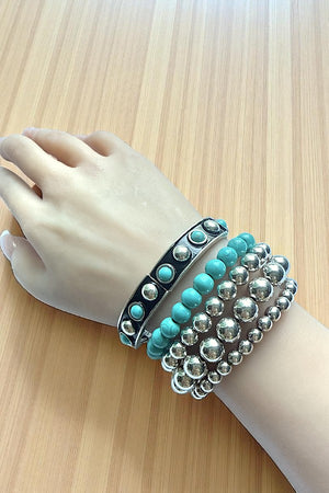 WESTERN TQ BUBBLE MULTI STRETCH BRACELET SET
