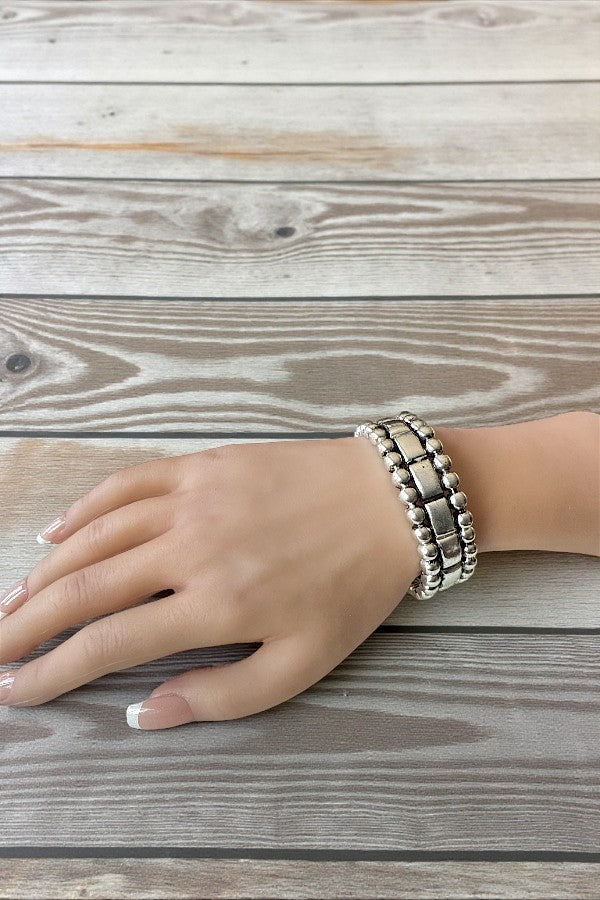 WESTERN METAL BUBBLE STRETCH BRACELET