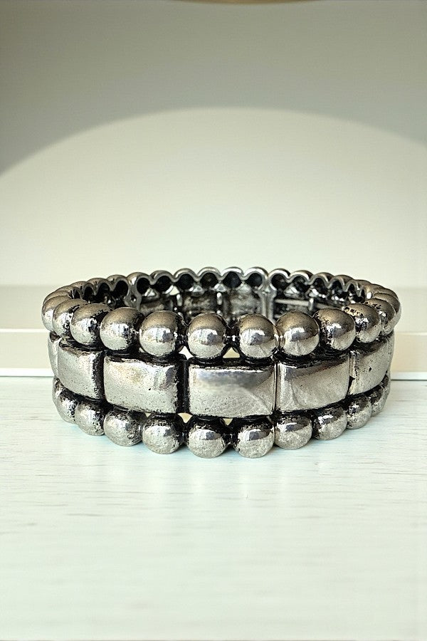 WESTERN METAL BUBBLE STRETCH BRACELET