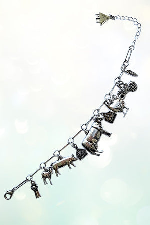 WESTERN FARM ANIMALS CHARMS DANGLE CHAIN BRACELET