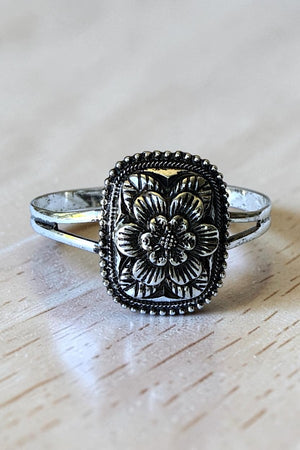 WESTERN FLOWER CONCHO CUFF BRACELET