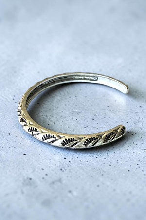 WESTERN DESIGN ETCHED CUFF BRACELET