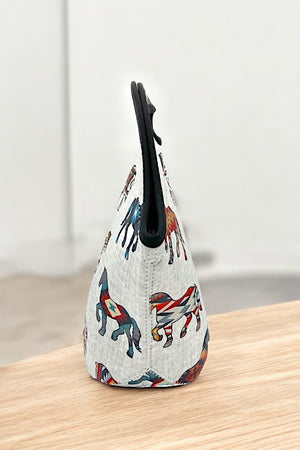 Navajo Horse Print Insulated Lunch Bag