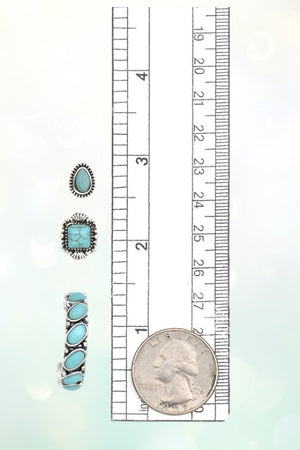 FRAMED GEM POST HOOP EARRING SET