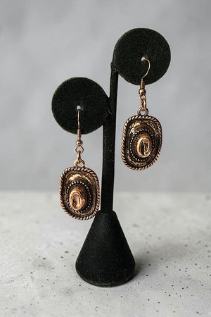 COWBOY HAT DANGLE EARRING
