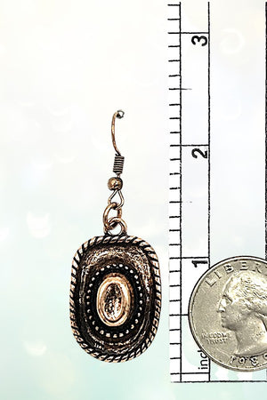 COWBOY HAT DANGLE EARRING
