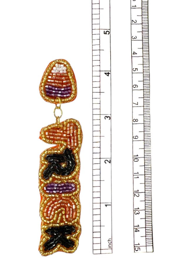 TRICK OR TREAT BEAD DROP EARRING