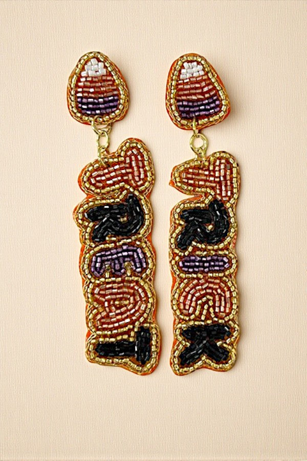 TRICK OR TREAT BEAD DROP EARRING