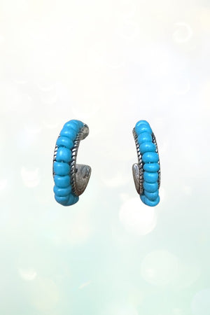WESTERN TQ DESIGN STUD MINI HOOP EARRING SET