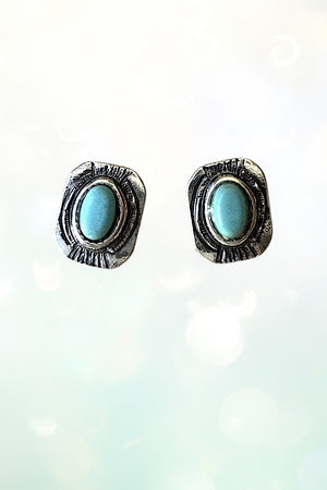 WESTERN TQ GEM ACCENT 3 PAIR EARRINGS SET