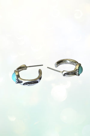 WESTERN TQ GEM ACCENT 3 PAIR EARRINGS SET