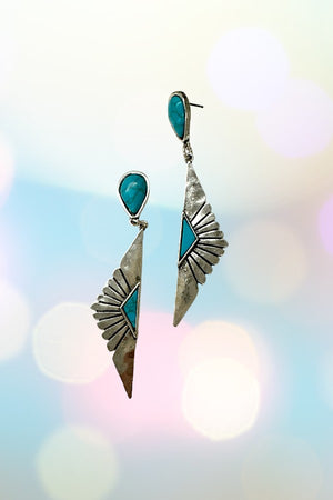 Western Fan TQ Dangle Earring