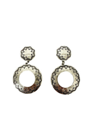 Western Metal Circle Dangle Earring