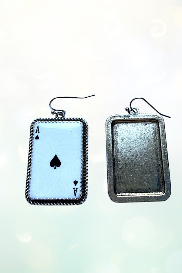 ACE OF SPADES DANGLE EARRING