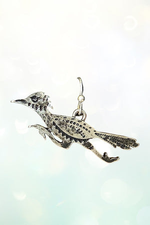 WESTERN ETCHED ROADRUNNER DANGLE EARRING