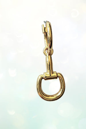 WESTERN SNAFFLE BIT DANGLE SMALL HOOP EARRING
