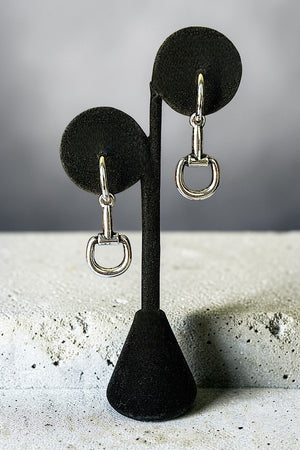 WESTERN SNAFFLE BIT DANGLE SMALL HOOP EARRING