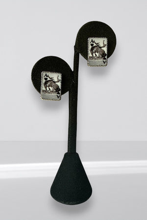 WESTERN POKER CARD POST STUD EARRING 3 PAIR SET
