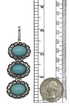 Link Oval TQ Gem Framed Gem Hair Pin Set