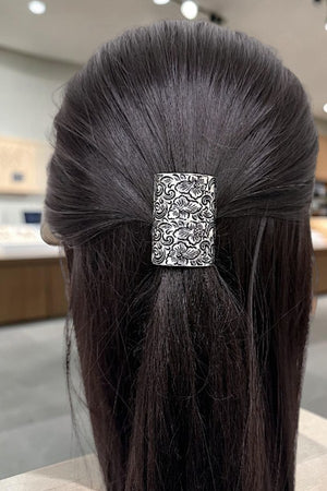 WESTERN FLORAL ETCHED HAIR CUFF TIE