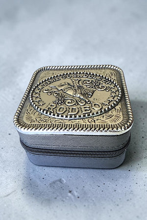 TIME TO SADDLE UP RODEO ETCHED JEWELRY BOX