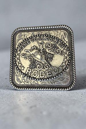 TIME TO SADDLE UP RODEO ETCHED JEWELRY BOX