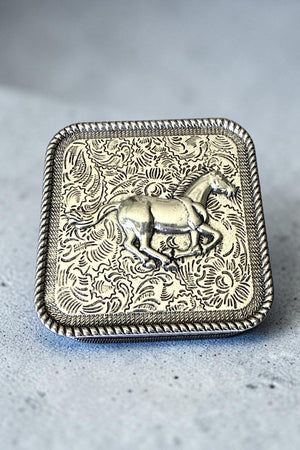 RUNNING HORSE DESIGN ETCHED JEWELRY BOX