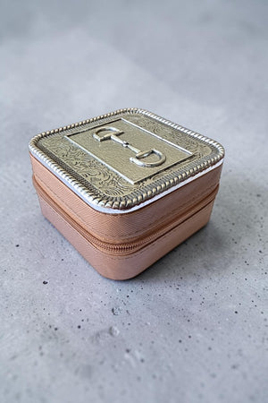 SNAFFLE BIT DESIGN ETCHED PLATE JEWELRY BOX