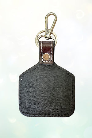 WESTERN STEERHEAD CUT LEATHER KEYCHAIN